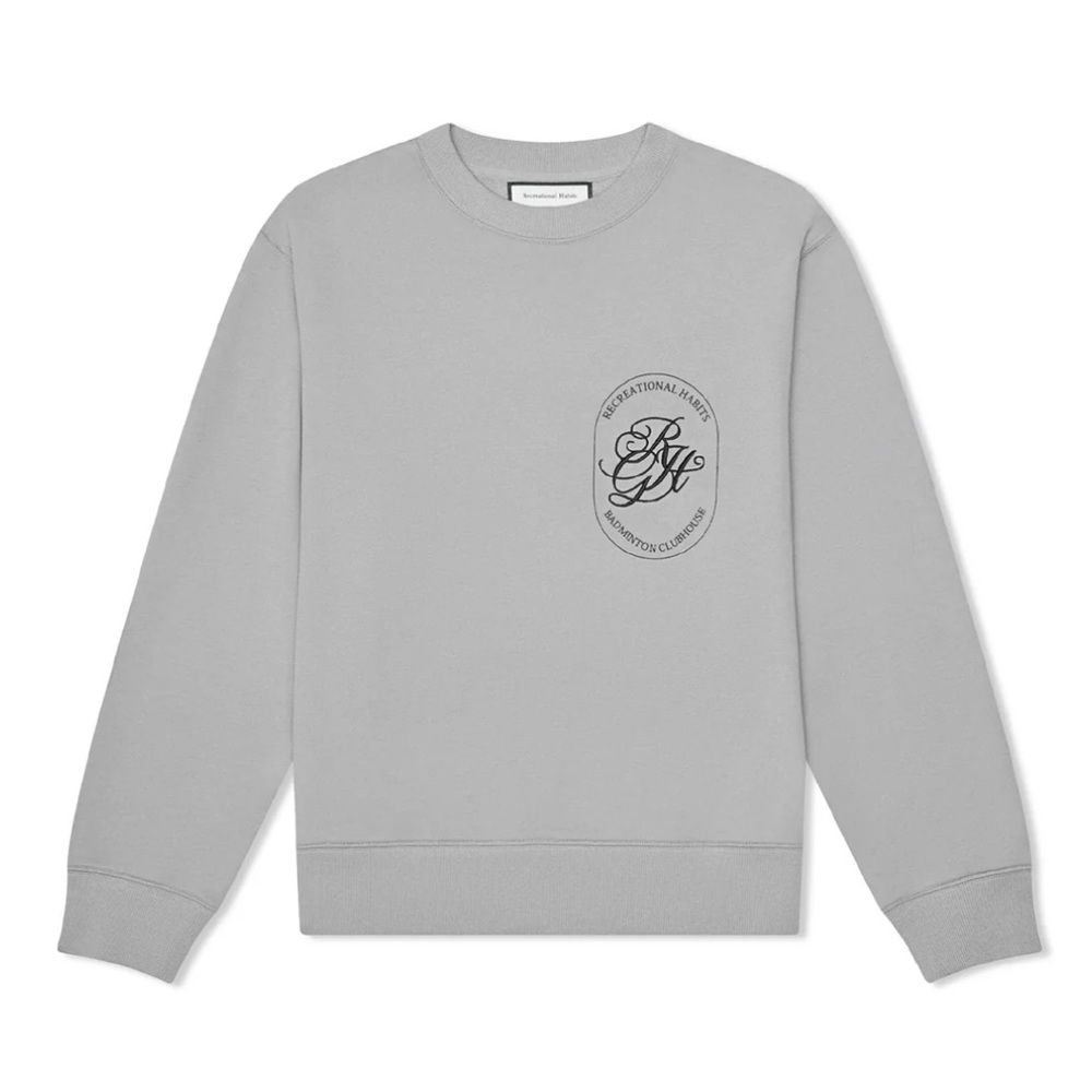 Recreational Habits - Cornell Crewneck in Grey with Clubhouse Graphic